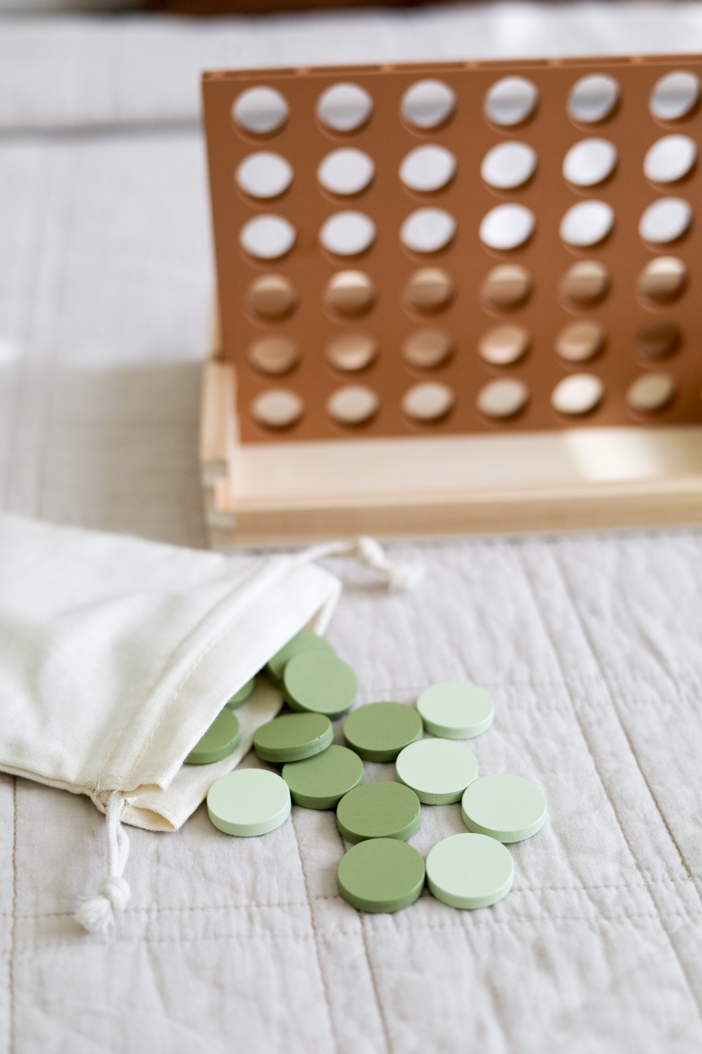 Thoughtful wooden game pieces
